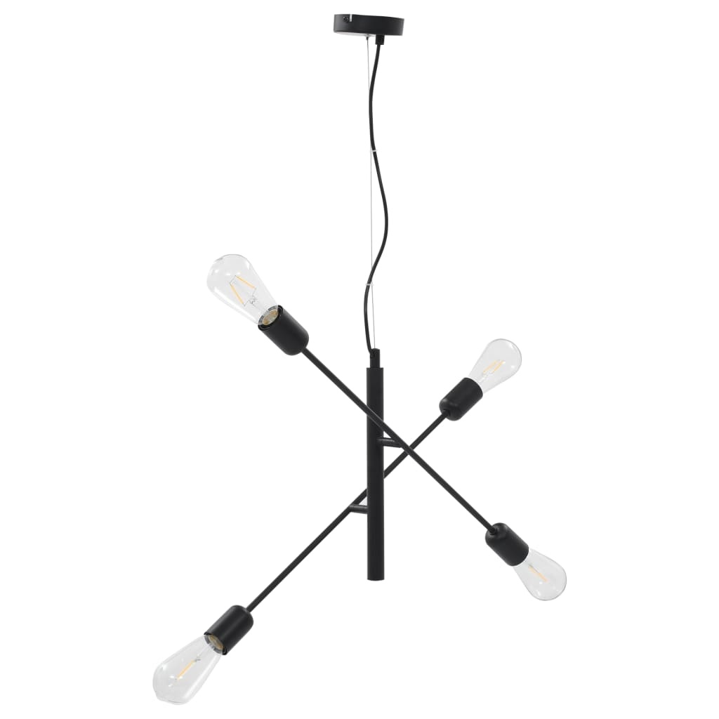 vidaXL Plafondlamp E27 zwart