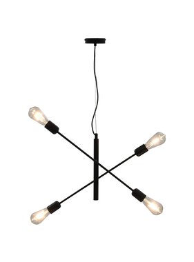 VidaXL Plafondlamp met filament peren 2 W E27 zwart