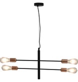 VidaXL Plafondlamp met filament peren 2 W E27 zwart en koper