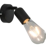 VidaXL Spotlights 2 st met filament peren 2 W E27 zwart