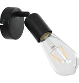 VidaXL Spotlights 2 st met filament peren 2 W E27 zwart