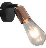 VidaXL Spotlights 2 st E27 zwart en koper