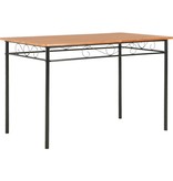 vidaXL Eettafel 120x70x75 cm MDF bruin