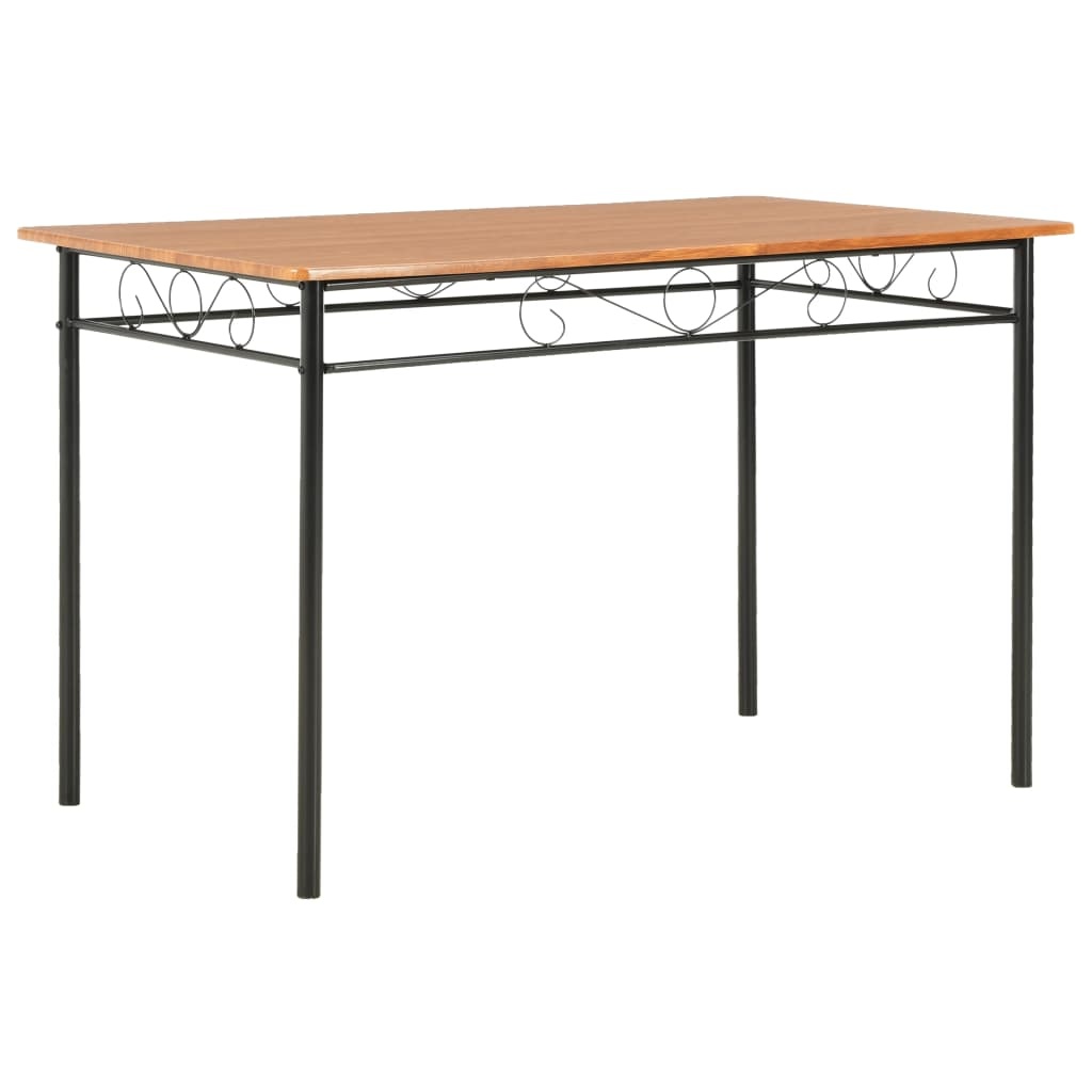 vidaXL Eettafel 120x70x75 cm MDF bruin