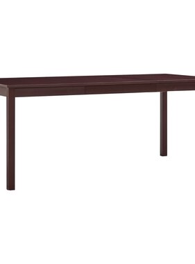 vidaXL Eettafel 180x90x73 cm grenenhout donkerbruin