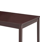 vidaXL Eettafel 180x90x73 cm grenenhout donkerbruin