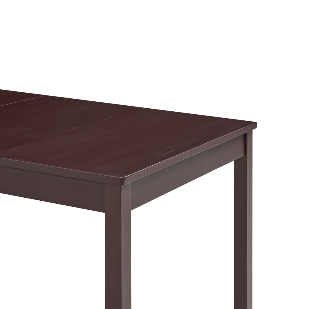 vidaXL Eettafel 140x70x73 cm grenenhout donkerbruin