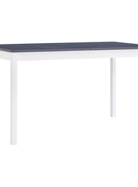 VidaXL Eettafel 140x70x73 cm grenenhout wit en grijs