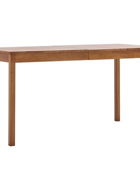 VidaXL Eettafel 140x70x73 cm grenenhout honingbruin