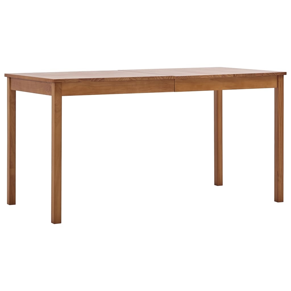 VidaXL Eettafel 140x70x73 cm grenenhout honingbruin