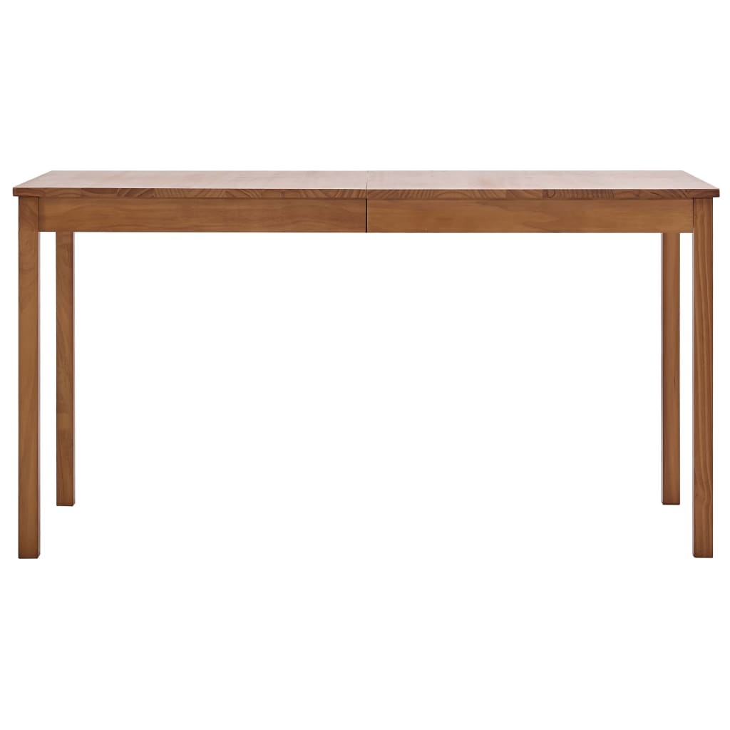 VidaXL Eettafel 140x70x73 cm grenenhout honingbruin