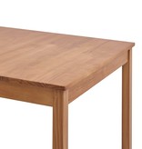 VidaXL Eettafel 140x70x73 cm grenenhout honingbruin