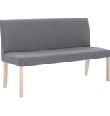 VidaXL Bankje 139,5 cm polyester lichtgrijs
