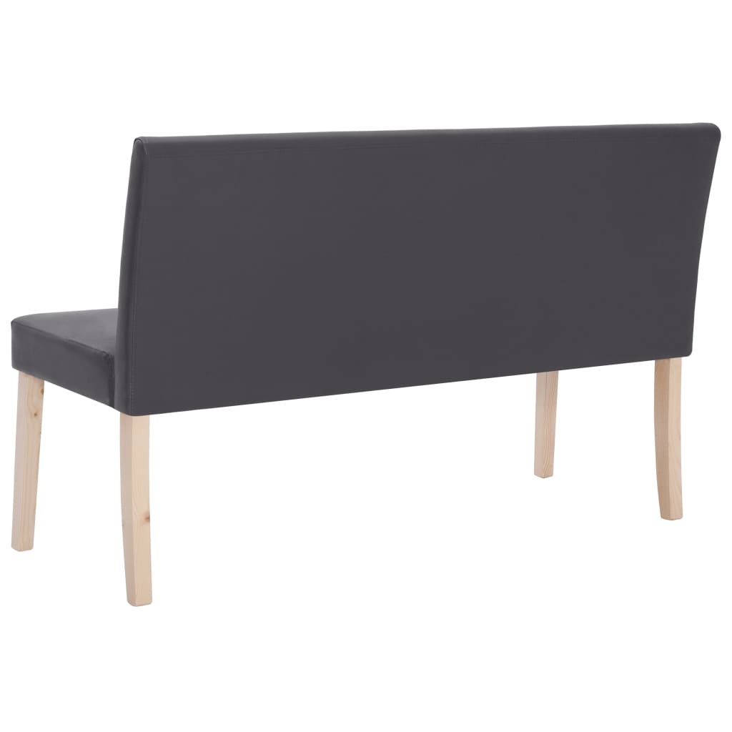 VidaXL Bankje 139,5 cm kunstleer grijs