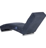 vidaXL Massage chaise longue kunstsuède grijs