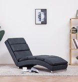 vidaXL Chaise longue kunstsuède grijs