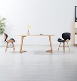 VidaXL Eetkamerstoelen 2 st kunstleer en gebogen hout zwart
