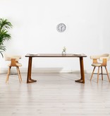 VidaXL Eetkamerstoelen 2 st kunstleer en gebogen hout crème