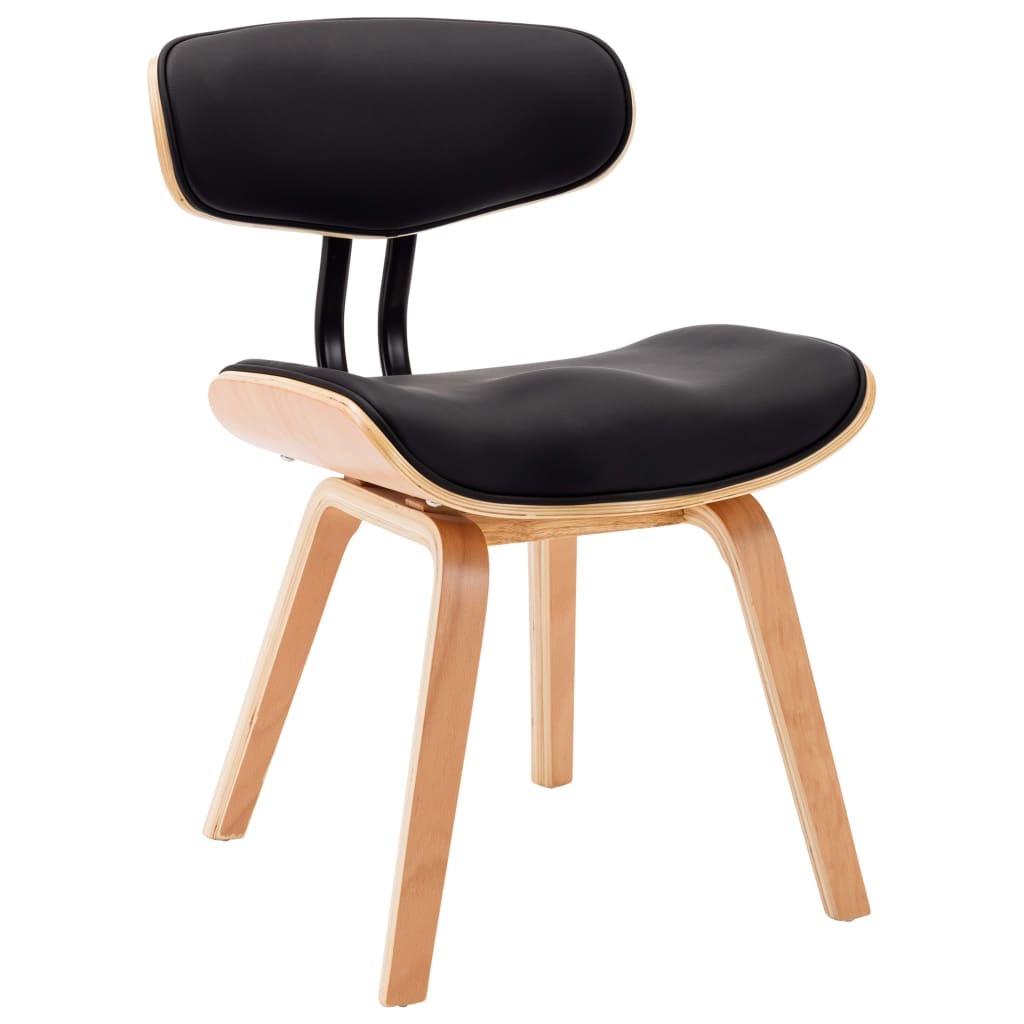 vidaXL Eetkamerstoelen 2 st kunstleer zwart