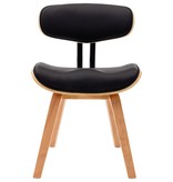 vidaXL Eetkamerstoelen 2 st kunstleer zwart