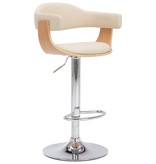 VidaXL Barkrukken 2 st kunstleer crème