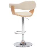 VidaXL Barkrukken 2 st kunstleer crème