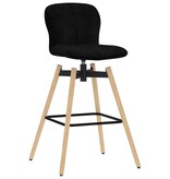 VidaXL Barstoelen draaibaar 2 st stof zwart
