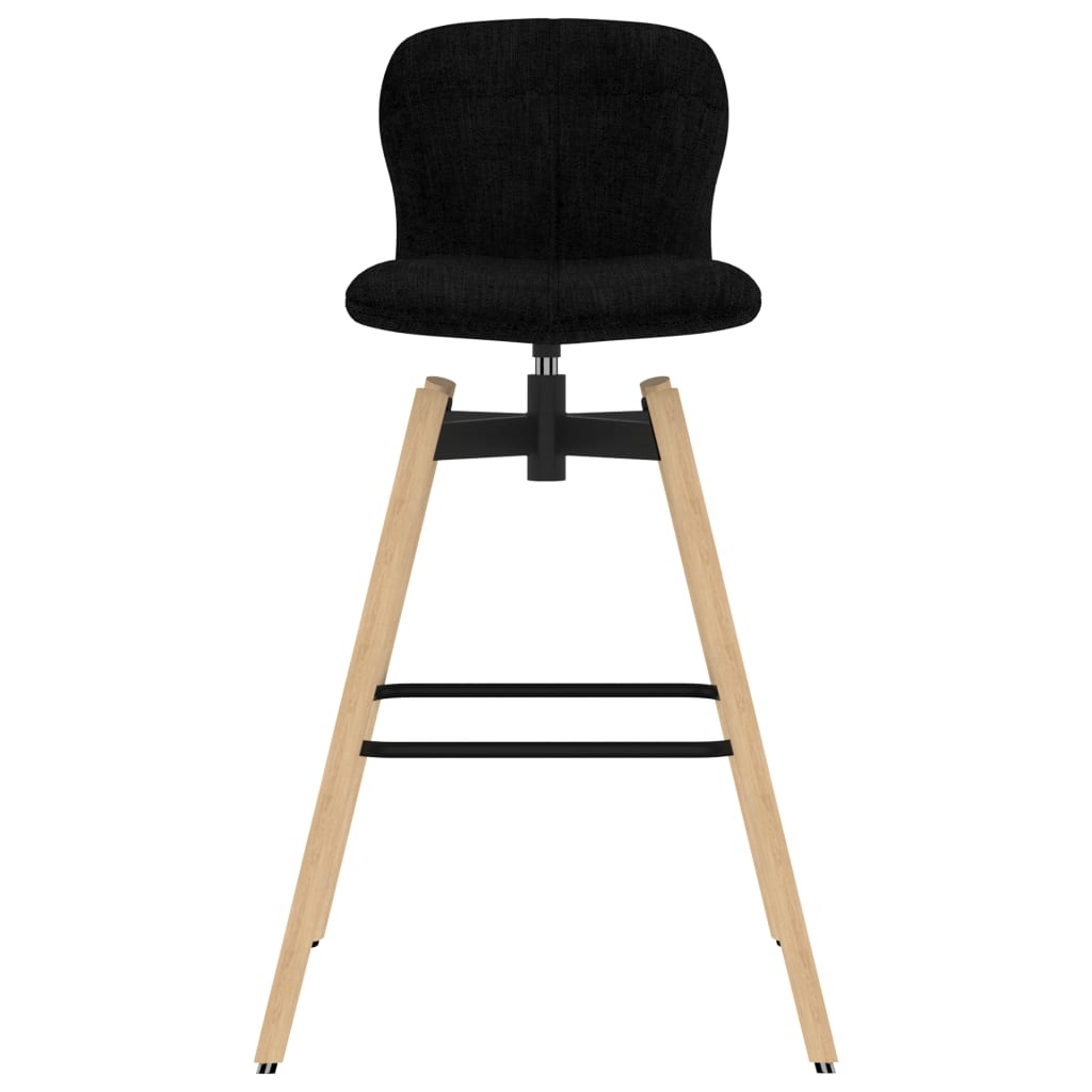 VidaXL Barstoelen draaibaar 2 st stof zwart