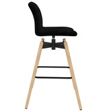 VidaXL Barstoelen draaibaar 2 st stof zwart