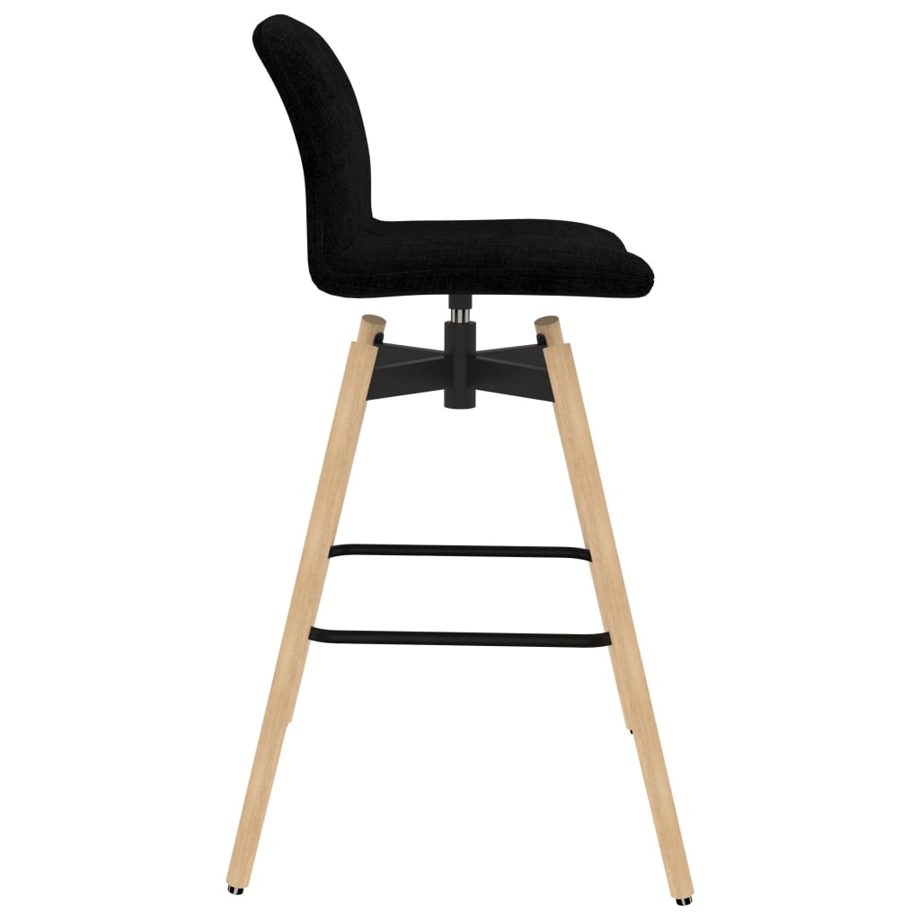 VidaXL Barstoelen draaibaar 2 st stof zwart
