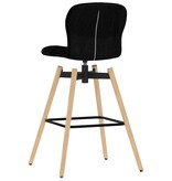 VidaXL Barstoelen draaibaar 2 st stof zwart