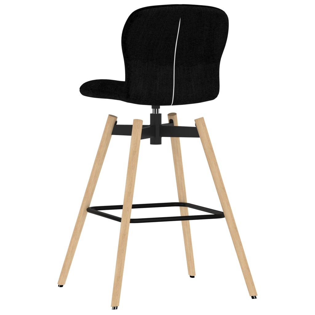 VidaXL Barstoelen draaibaar 2 st stof zwart