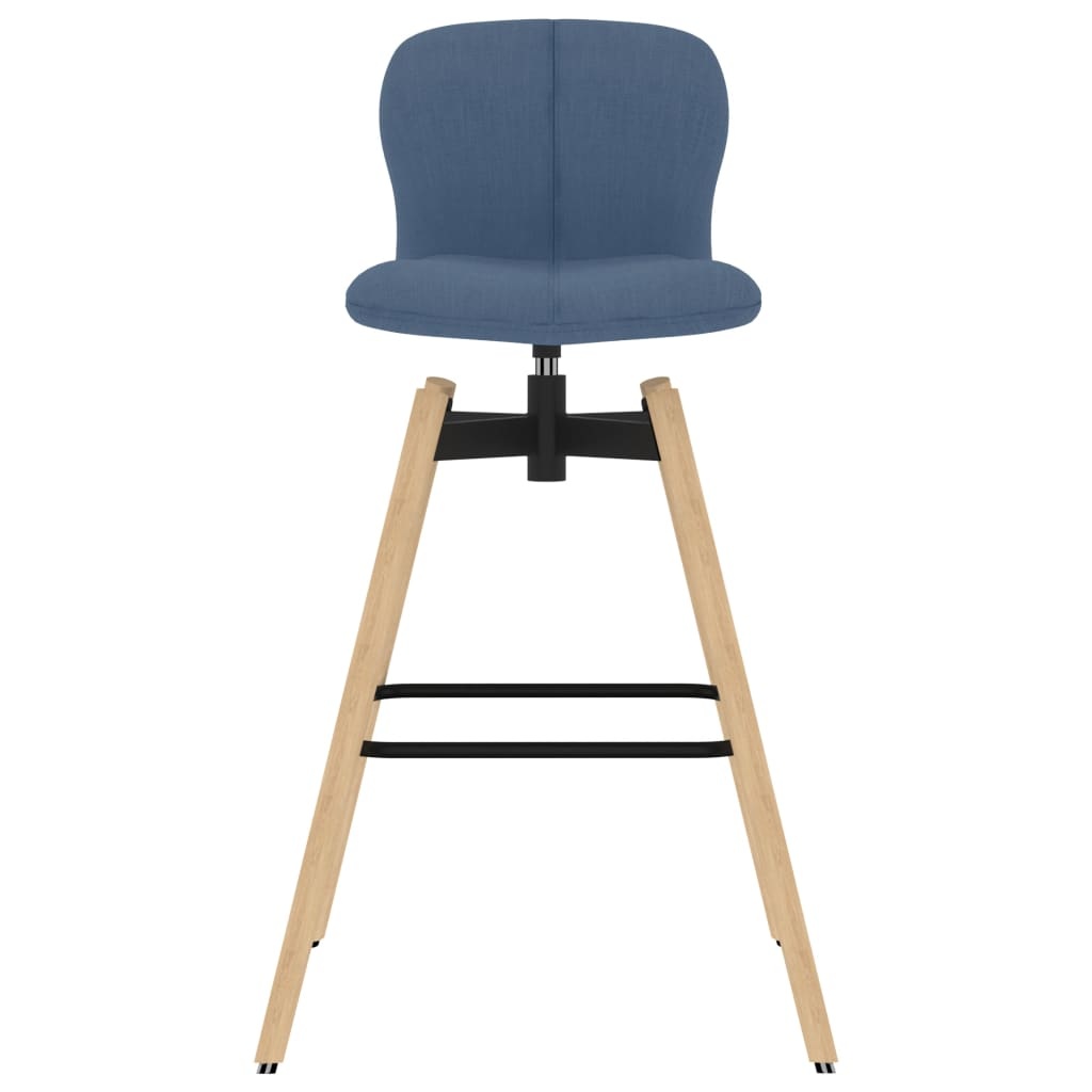 vidaXL Barstoelen draaibaar 2 st stof blauw