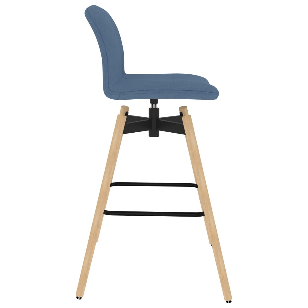 VidaXL Barstoelen draaibaar 2 st stof blauw