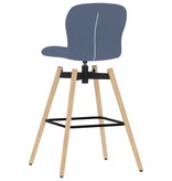 VidaXL Barstoelen draaibaar 2 st stof blauw