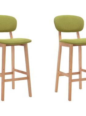 VidaXL Barstoelen 2 st stof groen