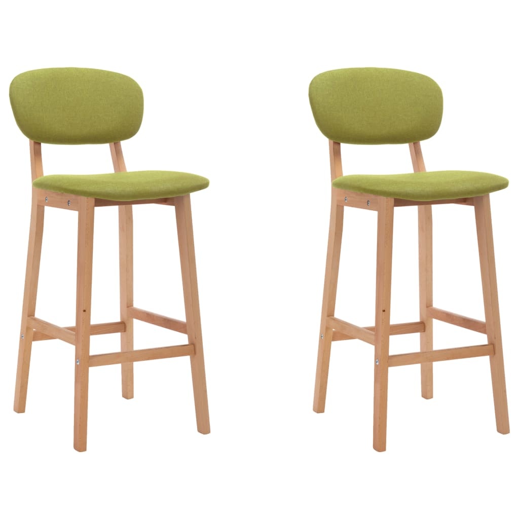 VidaXL Barstoelen 2 st stof groen