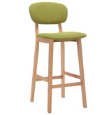 VidaXL Barstoelen 2 st stof groen