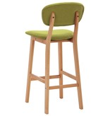 VidaXL Barstoelen 2 st stof groen