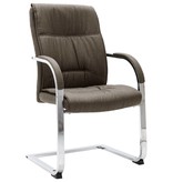 VidaXL Kantoorstoel stof taupe