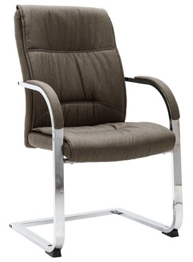VidaXL Kantoorstoel stof taupe