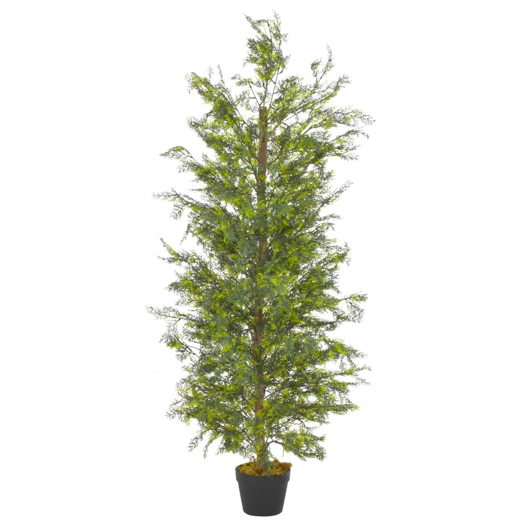 vidaXL Kunstplant met pot cipresboom 150 cm groen