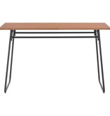 VidaXL Eettafel 120x60x73 cm massief multiplex staal bruin