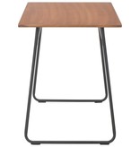 VidaXL Eettafel 120x60x73 cm massief multiplex staal bruin