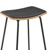 VidaXL Barkrukken met kunstleren zittingen 2 st staal zwart