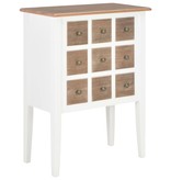 VidaXL Dressoir 54x30x80 cm massief hout wit