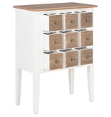 VidaXL Dressoir 54x30x80 cm massief hout wit