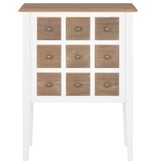 VidaXL Dressoir 54x30x80 cm massief hout wit