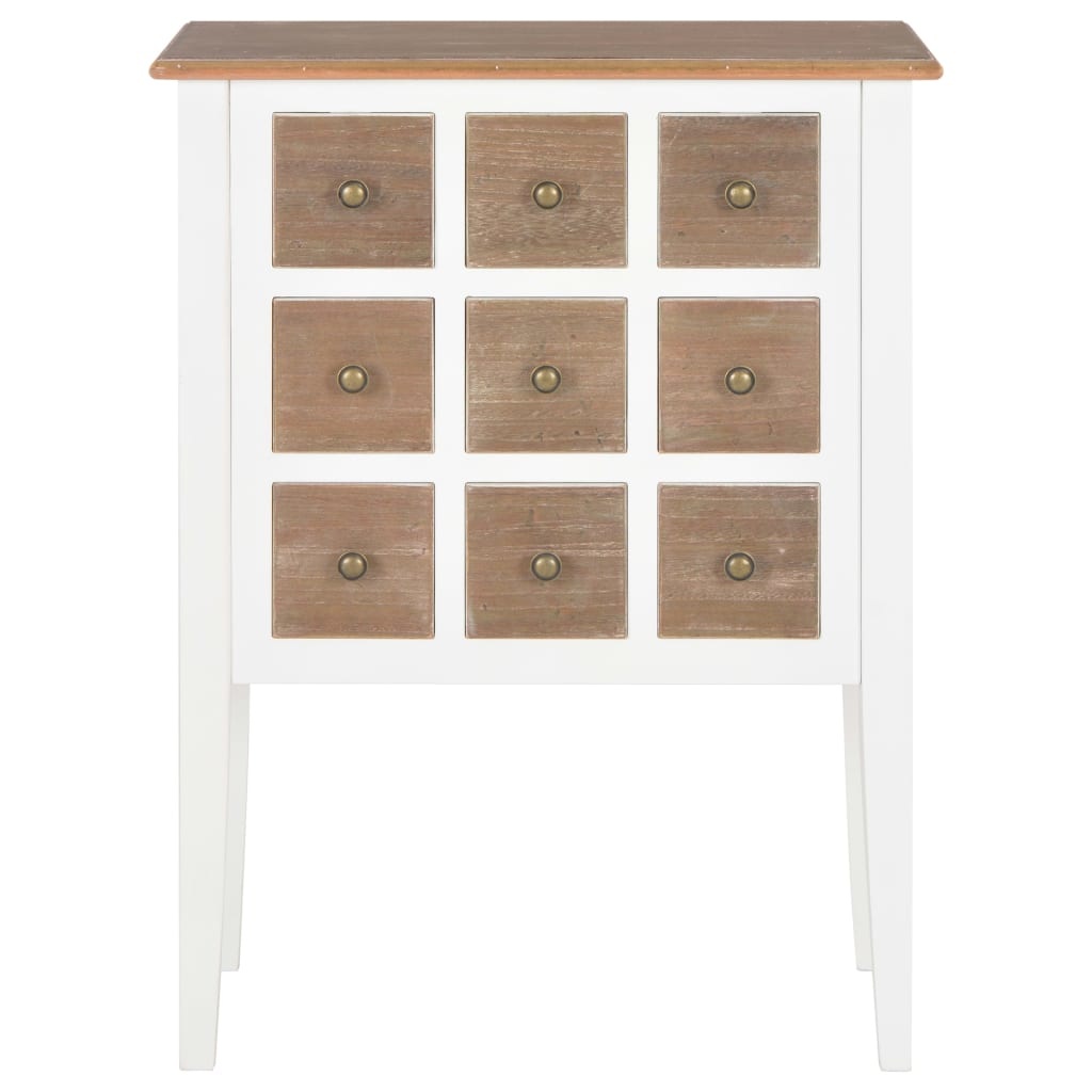 VidaXL Dressoir 54x30x80 cm massief hout wit