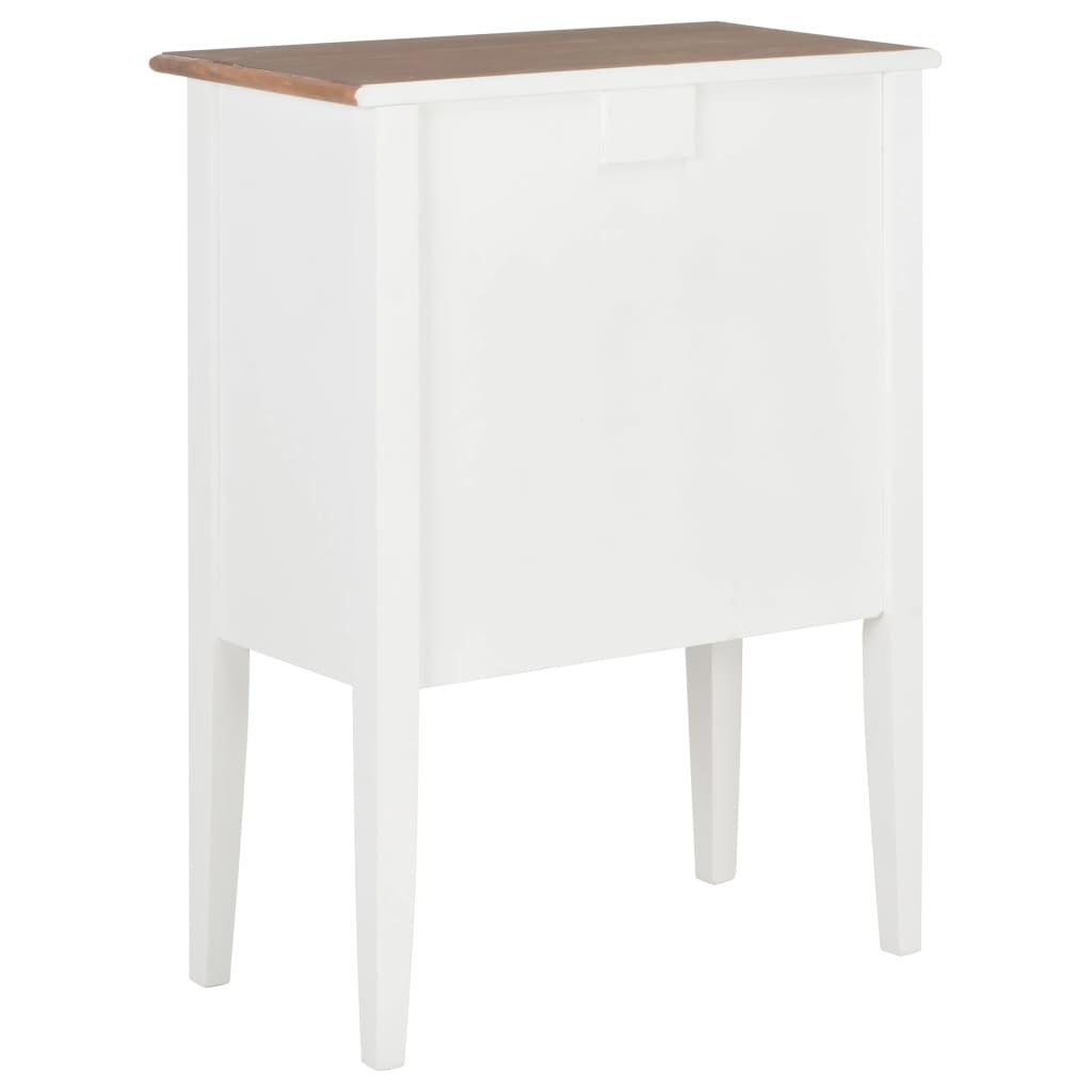 VidaXL Dressoir 54x30x80 cm massief hout wit